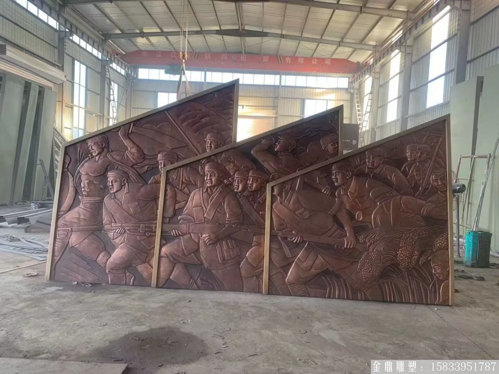 鍛銅浮雕 紫銅浮雕景觀5