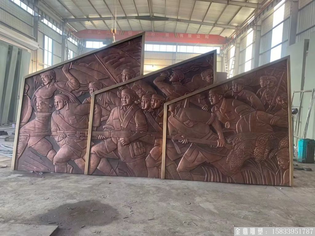 鍛銅浮雕 紫銅浮雕景觀4