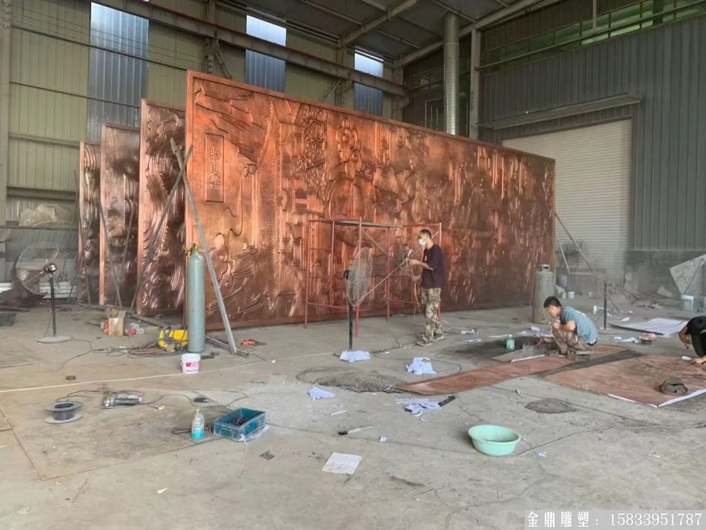 鍛銅浮雕 紫銅浮雕景觀2