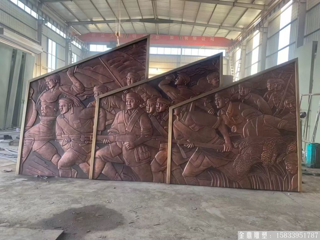 鍛銅浮雕 紫銅浮雕景觀1