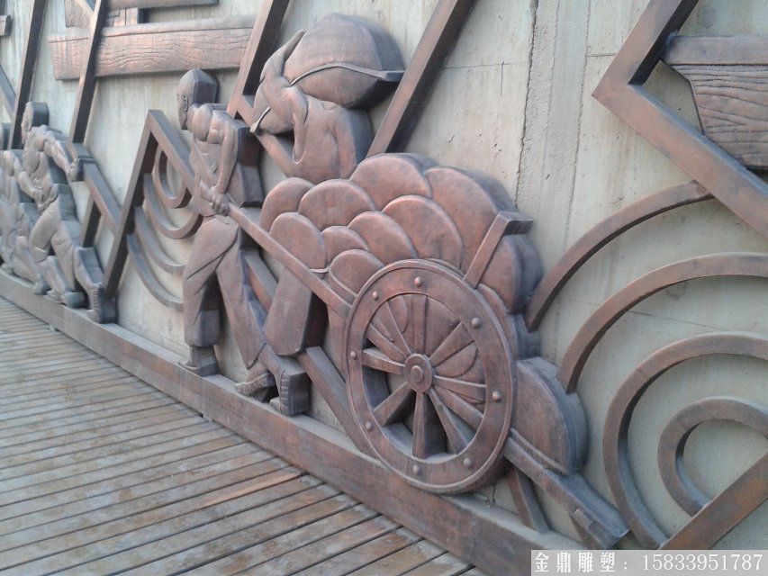 墻體銅浮雕，廣場鍛銅紫銅浮雕2