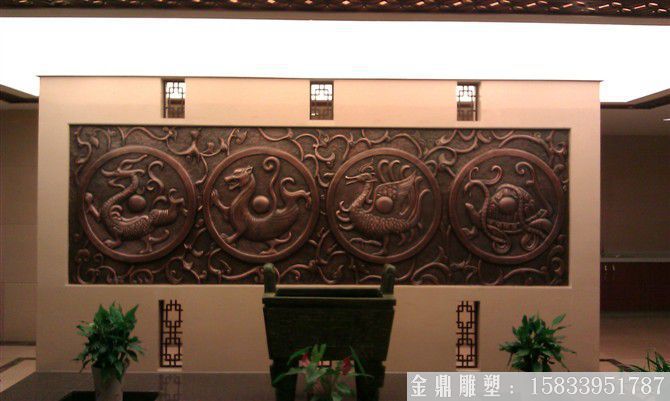 四大神獸銅浮雕加工廠家