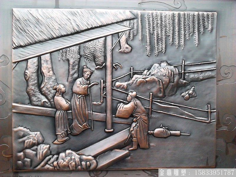 古代人物銅浮雕，淺浮雕廠家